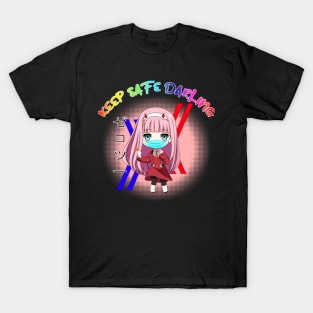 Keep safe darling, zero two chibi T-Shirt